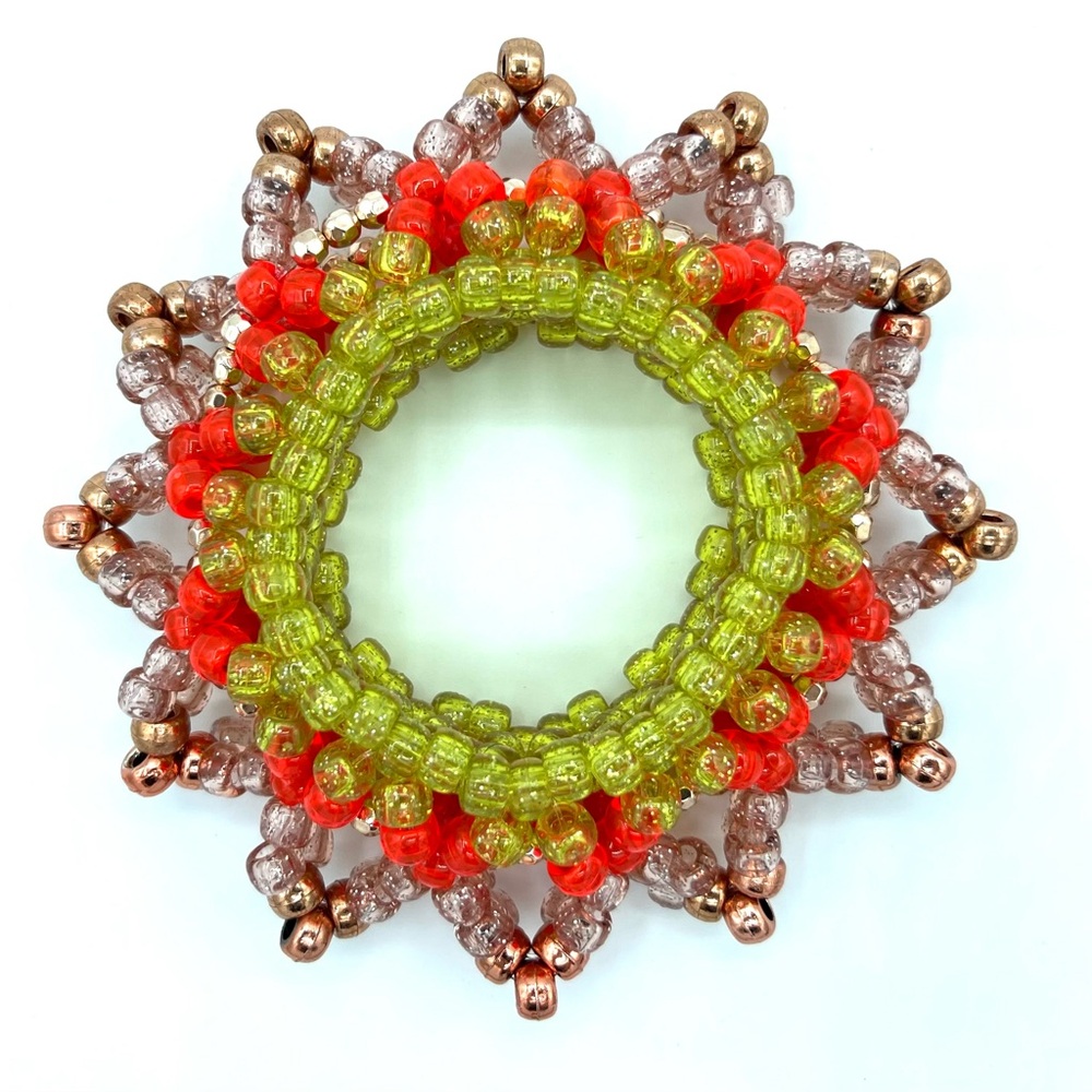 🔆☀️🌞”Effervescent Sol” Custom 3D UFO PLUR Rave Kandi Cuff
